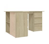 VidaXL Scrivania angolare in truciolato 145x100x76 cm Rovere/Sonoma