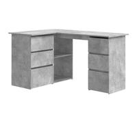 VIDAXL - Scrivania Angolo Grigio Cemento 145x100x76 cm Legno Multistrato