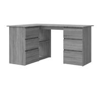 vidaXL Scrivania ad angolo Grigio Sonoma 145x100x76 cm Legno multistrato