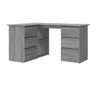 vidaXL Scrivania Angolo Grigio Sonoma 145x100x76 cm Legno Multistrato