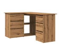 vidaXL Scrivania Angolo Rovere Artigianale 145x100x76 cm Truciolato