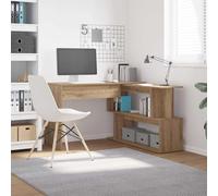 vidaXL Scrivania Angolo Rovere Artigianale 200,5x50x76 cm Truciolato