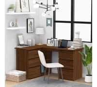 vidaXL Scrivania Angolo Rovere Marrone 145x100x76 cm Legno Multistrato