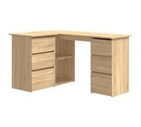 Scrivania angolo rovere sonoma 145x100x76 cm legno multistrato