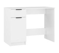 vidaXL Scrivania Bianca 100x50x75 cm in Legno Multistrato