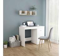 vidaXL Scrivania Bianca 100x50x76 cm in Legno Multistrato