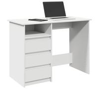 vidaXL Scrivania Bianca 102x50x75 cm in Legno Multistrato, scrivania da Ufficio, scrivania per Computer, scrivania Lavoro da casa, scrivania da casa