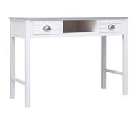 VIDAXL - Scrivania Bianca 108x45x76 Cm In Legno Massello Di Paulownia