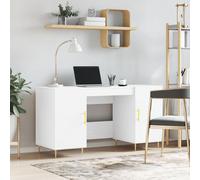 vidaXL Scrivania Bianca 140x50x75 cm in Legno Multistrato