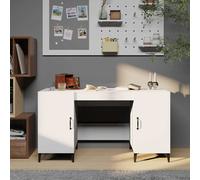 vidaXL Scrivania Bianca 140x50x75 cm in Legno Multistrato