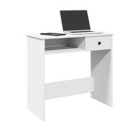 vidaXL Scrivania Bianca 80x40x75 cm in Legno Multistrato