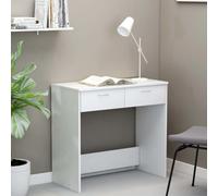 vidaXL Scrivania Bianca 80x40x75 cm in Legno Multistrato