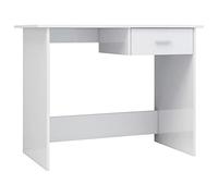vidaXL Scrivania bianca lucida, 100 x 50 x 76 cm, colore: bianco