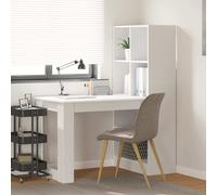 vidaXL Scrivania Bianco 122 x 67 x 145 cm Legno multistrato