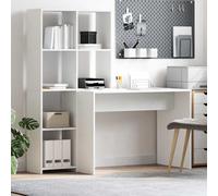 vidaXL Scrivania Bianco 138,5 x 55 x 143 cm Legno ingegnerizzato