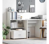 vidaXL Scrivania Bianco Legno ingegnerizzato 131,5 x 50 x 106,5 cm