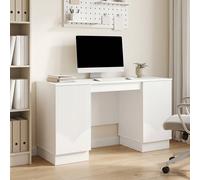 vidaXL Scrivania Bianco Lucido 142,5 x 50 x 75 cm Legno ingegnerizzato