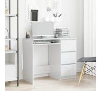 vidaXL Scrivania Bianco Lucido 90x45x76 cm in Legno Multistrato