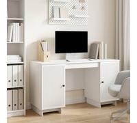 vidaXL Scrivania Bianco Lucido Legno ingegnerizzato 142,5 x 50 x 75 cm