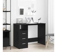 vidaXL Scrivania Cassetti Rovere Nero 102x50x76 cm Legno Multistrato