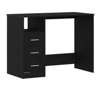vidaXL Scrivania Cassetti Rovere Nero 102x50x76 cm Legno Multistrato