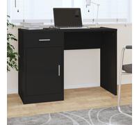 vidaXL Scrivania Cassetto Nero 100x40x73cm Legno Multistrato