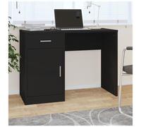 vidaXL Scrivania Cassetto Nero 100x40x73cm Legno Multistrato