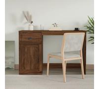vidaXL Scrivania Cassetto Rovere Marrone 115x50x75cm Legno Multistrato