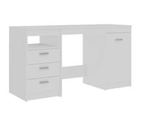 vidaXL Scrivania Cattedra Tavolo Studio Scrittoio Banco Ufficio Studiolo Mobile PC Computer Arredamento Arredo Tavolino Bianca in Truciolato