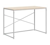 vidaXL Scrivania Computer Bianca e Rovere 110x60x70 Legno Multistrato