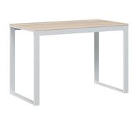 vidaXL Scrivania Computer Bianca e Rovere 110x60x73 Legno Multistrato