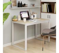vidaXL Scrivania Computer Bianca e Rovere 110x60x73 Legno Multistrato