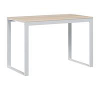 vidaXL Scrivania Computer Bianca e Rovere 110x60x73 Legno Multistrato