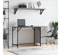 vidaXL Scrivania Computer Grigio Sonoma 131x48x75 cm Legno Multistrato