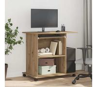 vidaXL Scrivania Computer Rovere Artigianale Legno Multistrato, scrivania dell'ufficio, scrivania, scrivania di Lavoro, scrivania