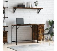 vidaXL Scrivania Computer Rovere Fumo 131x48x75 cm Legno Multistrato
