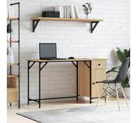 vidaXL Scrivania Computer Rovere Sonoma 131x48x75 cm Legno Multistrato