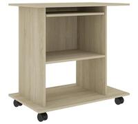 vidaXL Scrivania Computer Rovere Sonoma 80x50x75 cm Legno Multistrato