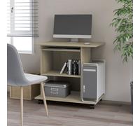 vidaXL Scrivania Computer Rovere Sonoma 80x50x75 cm Legno Multistrato