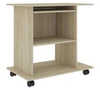 vidaXL Scrivania Computer Rovere Sonoma 80x50x75 cm Legno Multistrato