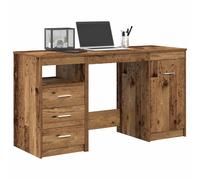 vidaXL Scrivania con armadietto in legno antico progettato ufficio compatto per studio domestico Caratteristiche ampio e moderno Segretario di lavoro del computer