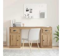 vidaXL Scrivania con armadietto Rovere artigianale 154,5 x 50 x 75 cm