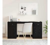 vidaXL Scrivania con armadietto Rovere Nero 154,5 x 50 x 75 cm
