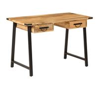 vidaXL Scrivania con Cassetti 105x55x70 cm Legno Massello Mango Ferro