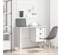 vidaXL Scrivania con Cassetti HILL Bianco 100 x 45 x 74 cm