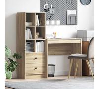 vidaXL Scrivania con cassetto 2 pcs Rovere Sonoma
