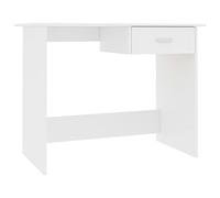 vidaXL Scrivania con Cassetto Ampio Robusta Elegante Moderna Tavolo Lavoro Porta PC Studio Ufficio Bianca 100x50x76 cm in Multistrato