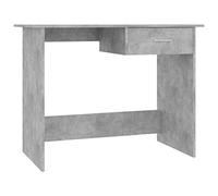 vidaXL Scrivania con Cassetto Ampio Robusta Elegante Moderna Tavolo Lavoro Porta PC Studio Ufficio Grigio Cemento 100x50x76 cm in Truciolato
