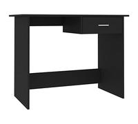 vidaXL Scrivania con Cassetto Ampio Robusta Elegante Moderna Tavolo Lavoro Porta PC Studio Ufficio Nera 100x50x76 cm in Truciolato