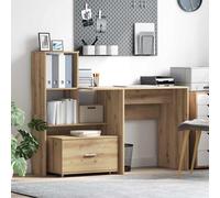 vidaXL Scrivania con cassetto rovere artigianale 131.5 x 50 x 106.5 cm